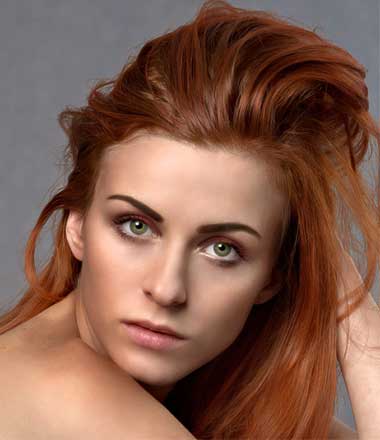 Model photo hair masking