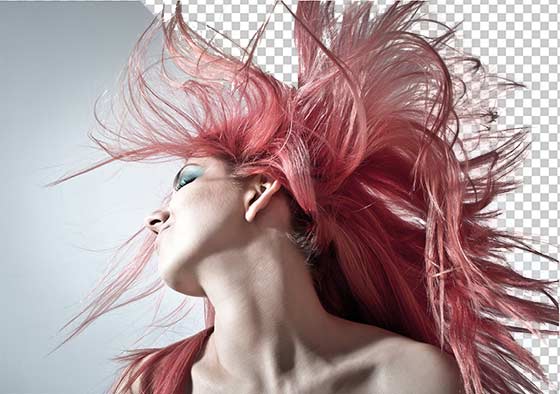 Model photography advance hair masking